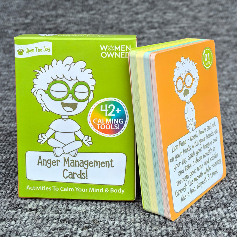 ภาษาอังกฤษ anger Management cards โกรธการจัดการการ์ดเกมสำหรับเด็กการ์ด ...