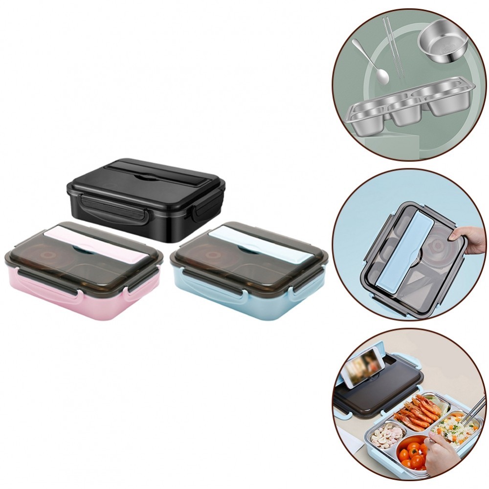 กล่องข้าว Children S Portable ML Meal Boxes Stainless Steel Meal Box ...