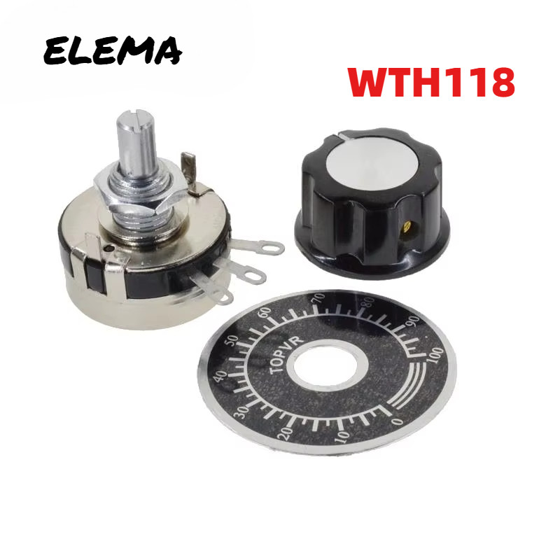 FUERLI WX050 10K Variable Widerstände Oh 5W Watt 6 Rundwelle Drehdrahtpotentioeter