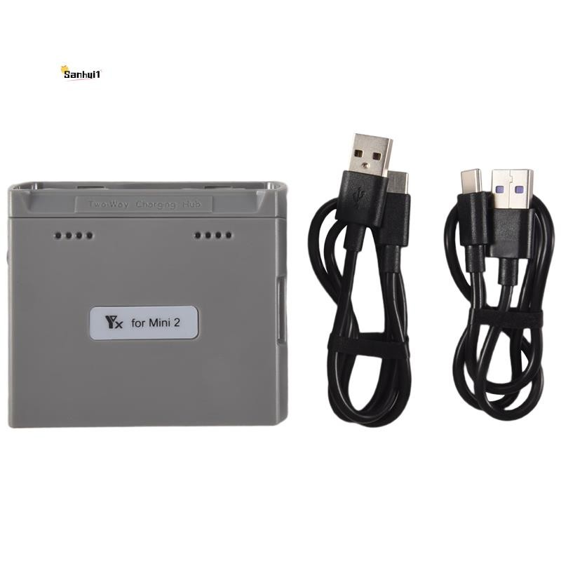 สําหรับ Mini 2/Mini SE เครื่องชาร์จแบตเตอรี่ Two-Way ชาร์จ Hub Drone ...