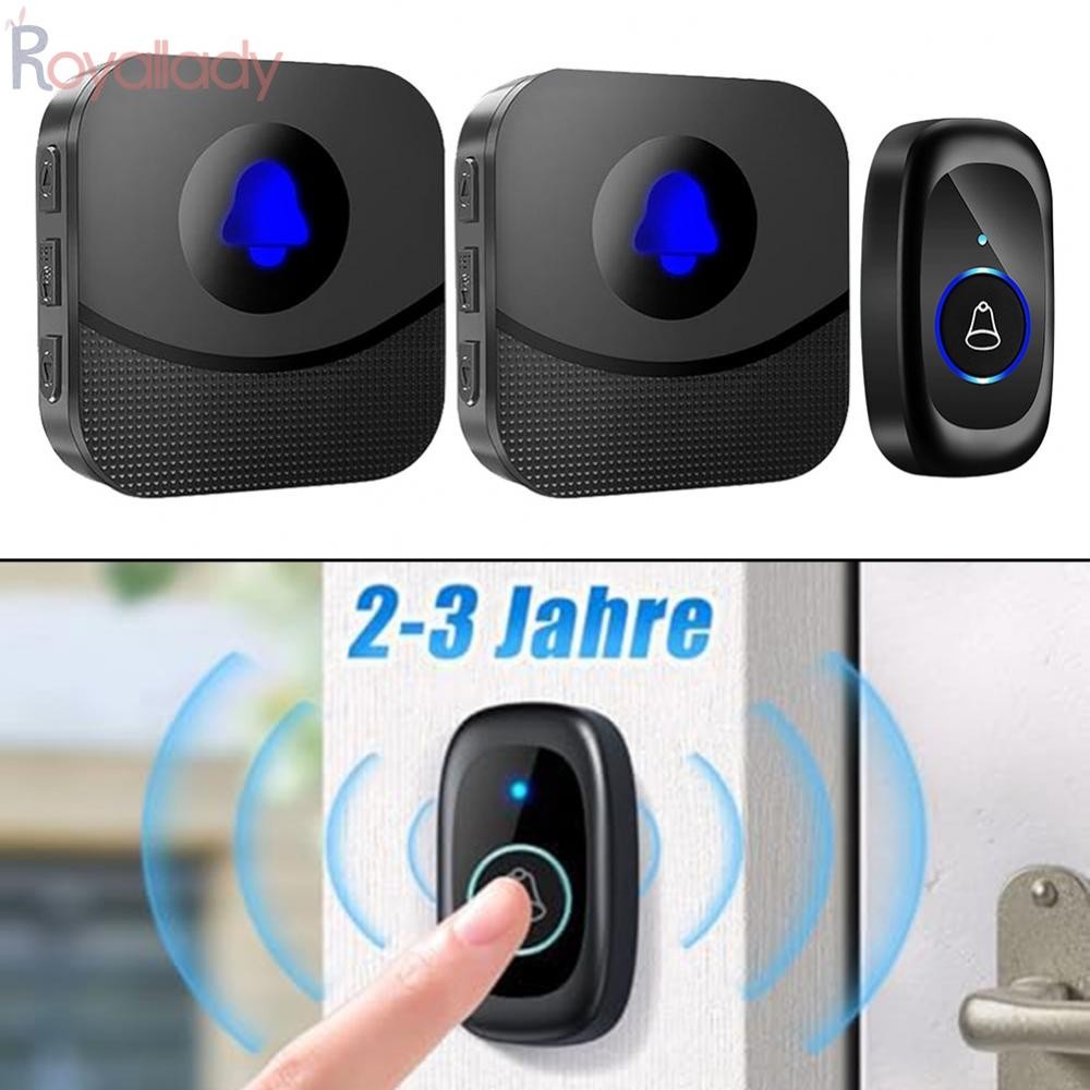 ออดกลางแจ้งไร้สาย Weatherproof พร้อมตัวรับสัญญาณ 2 ตัว และ Ringer เสียง ...