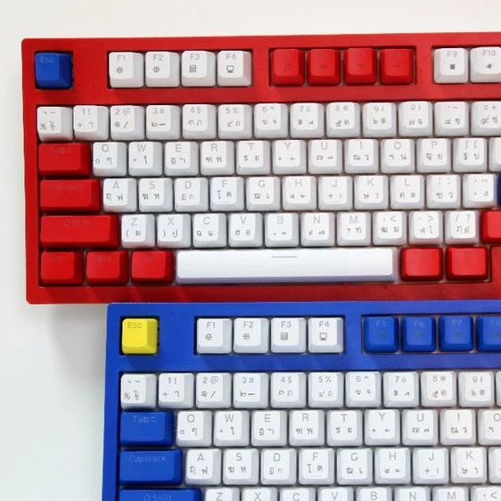 คีย์บอร์ดไทย mechanical keyboard K98 RGB 98 คีย์ Wired สำหรับการเล่นเกม ...