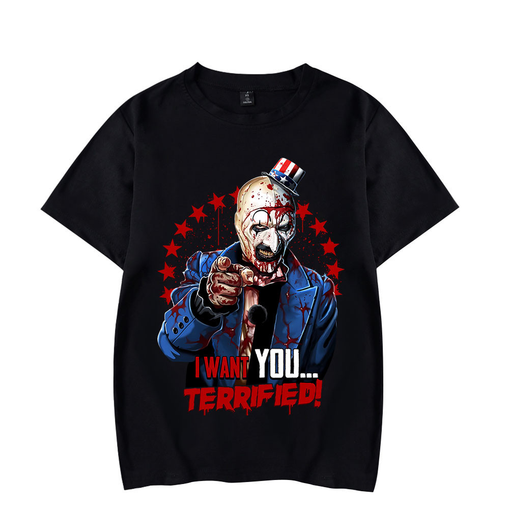 [พร้อมส่ง][COD]Terrifier Halloween Print T-Shirt Streetwear oversize ...
