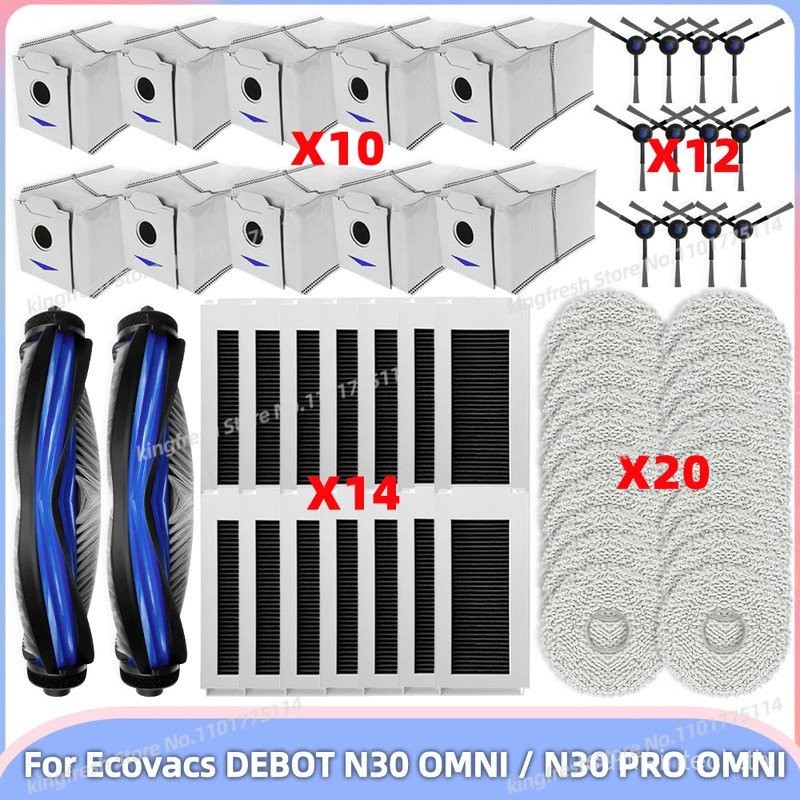 6 Pezzi) N30 Omni Filtri HEPA di Ricambio Compatibili con Robot Aspirapolvere ECOVACS DEEBOT N30 Omni / N30 Pro Omni, kit di accessori per Filtri