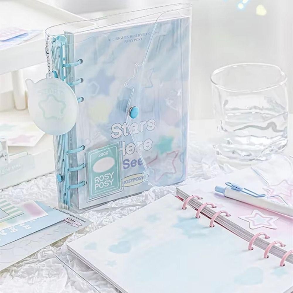 WMES1ZA สมุดโน๊ตแบบหลวม, ปุ่ม Snap Notepad ปฏิบัติ Star Diary Book ...
