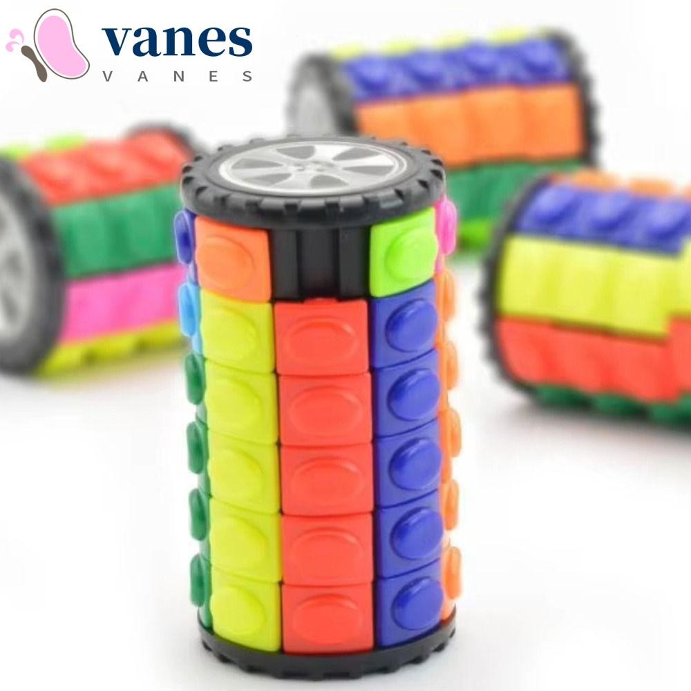 Vanes1 3D กระบอกหมุน Magic Cube, พลาสติกทรงกระบอก 3D Corn Cube Tower ...