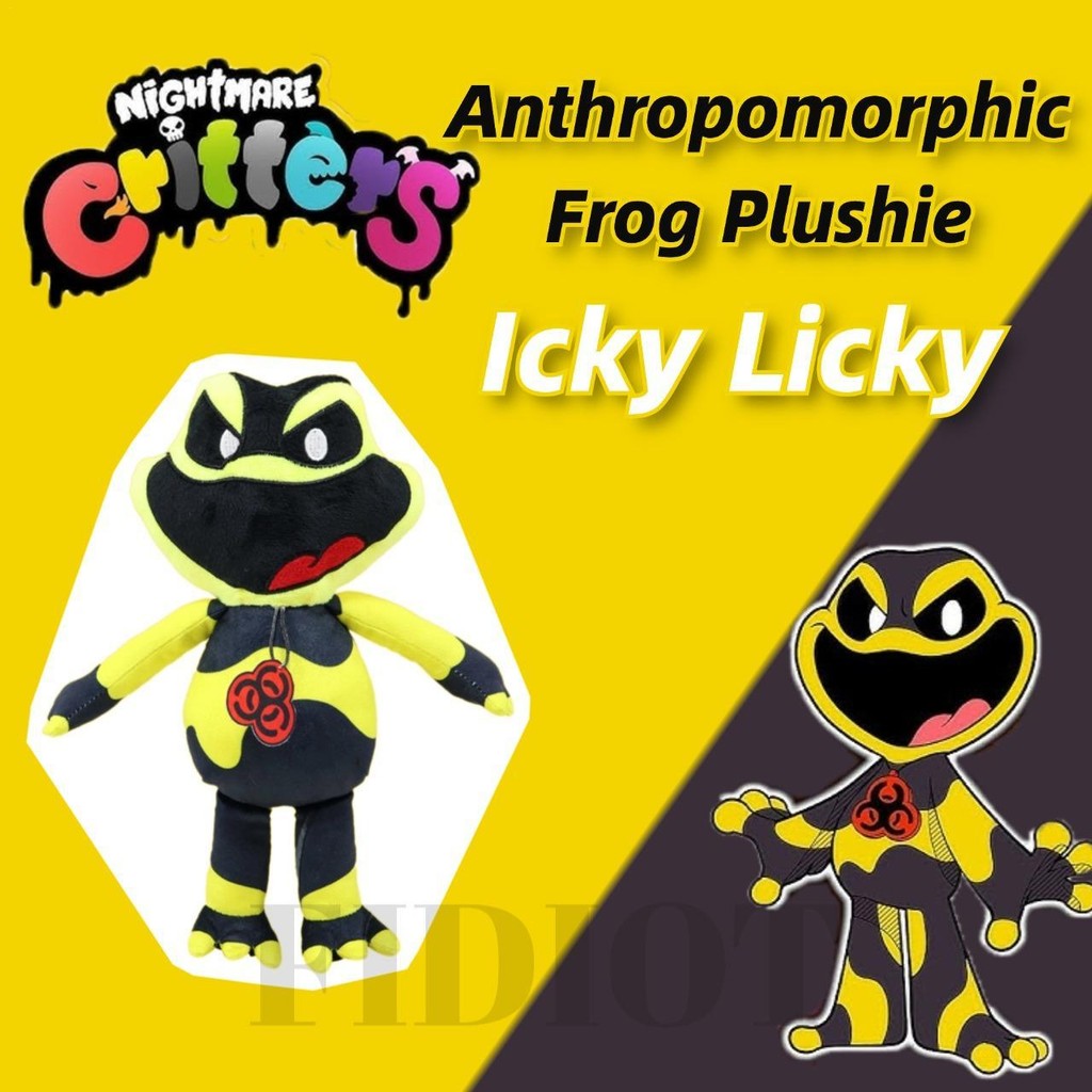Nightmare Critters Anthropomorphic Frog Plush ของเล่น Icky Licky