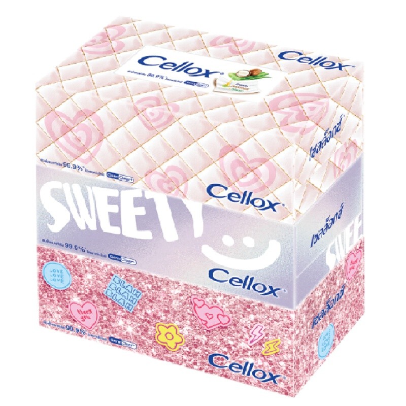 CELLOX กระดาษเช็ดหน้า Sweet Fancy Cellox 135 แผ่น แพ็ค 3 กล่อง | Shopee ...