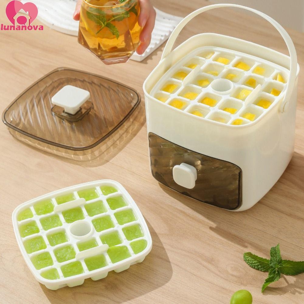 LUNANOVA Ice Cube แม่พิมพ์,มือถือกดประเภท Ice Making Box, Frozen Ball ...