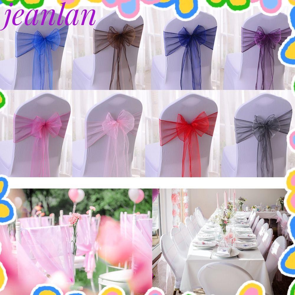 Jeanlan 1 ชิ้นเก้าอี้ Bows Sashes Home Hotel Ribbon Seat Cover Tie งาน ...