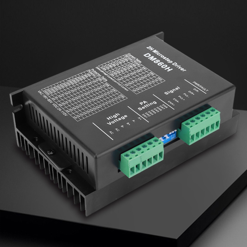 DM860H DM860 Microstep ไดรฟ์ AC18-80V หรือ DC 24-110V 2 เฟส Stepper ...