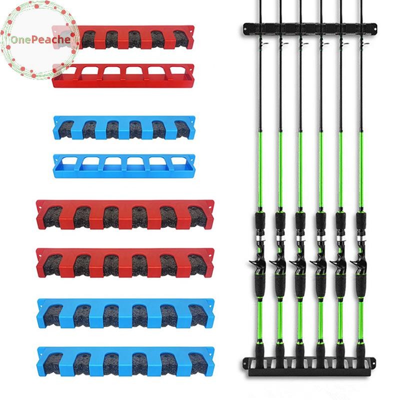 Onepeache ผู้ถือคันเบ็ด 6-Rod Rack แนวตั้ง Pole Holder Wall Mount ...