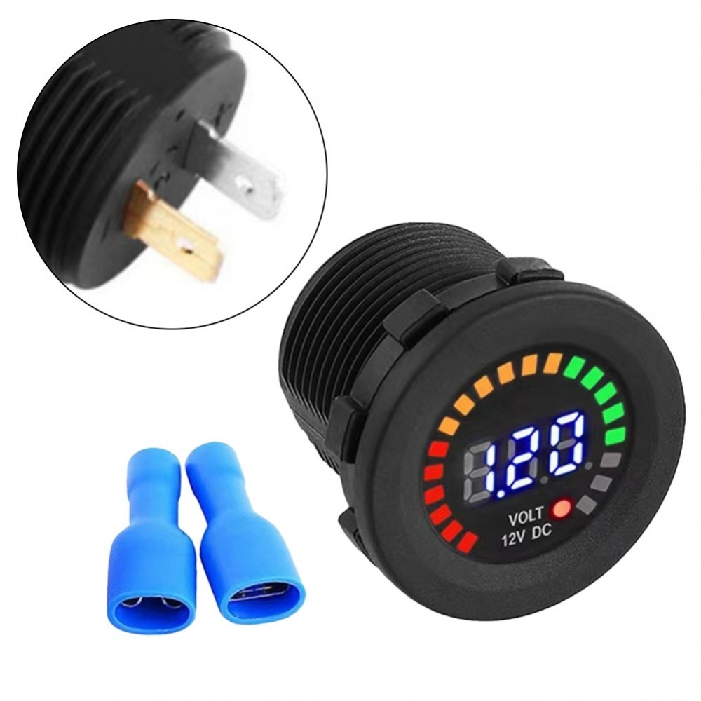 LED Voltage Meter Three-Digit Readout For Motorcycles Automotive ...