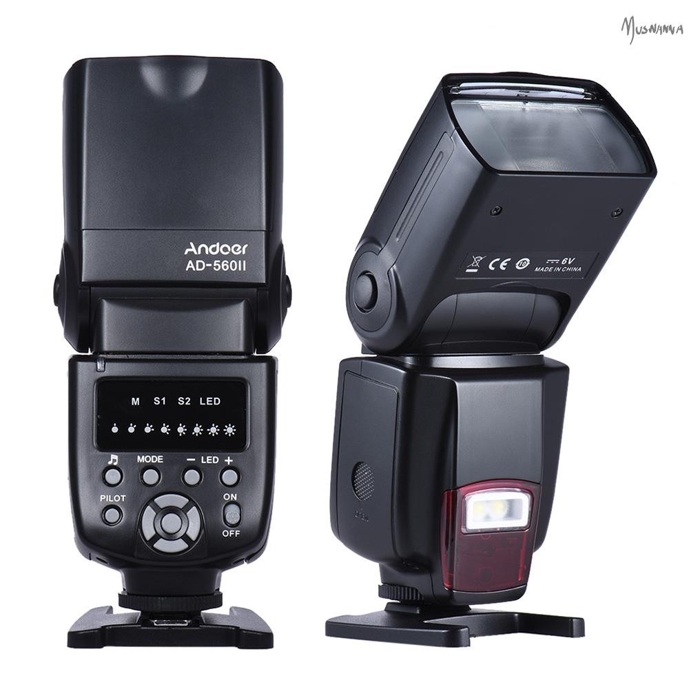 Andoer AD-560II Universal Flash Speedlite แฟลชบนกล้อง GN50 w/ปรับ LED ...