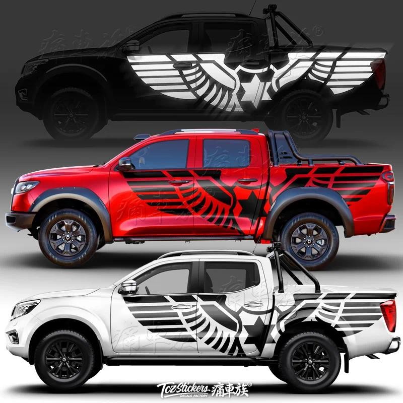 สติ๊กเกอร์ติดรถสําหรับ Ford Raptor F-150 ตกแต่งตัวถังทั้งสองด้าน NAVARA ...