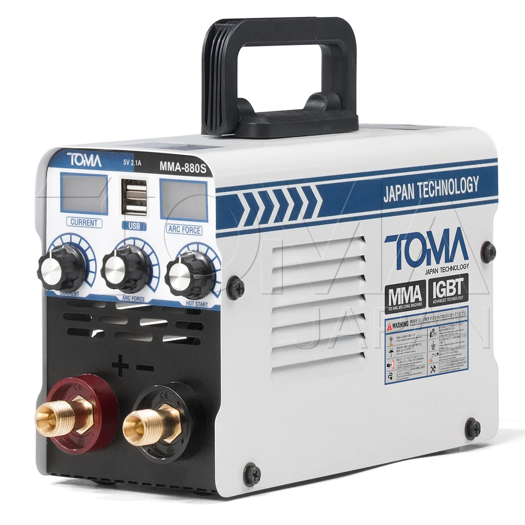 TOMA JAPAN ตู้เชื่อมไฟฟ้า IGBT MMA-880S มินิ 2in1 รุ่น TMMN-880S พร้อมสายเชื่อม 1.5 เมตร