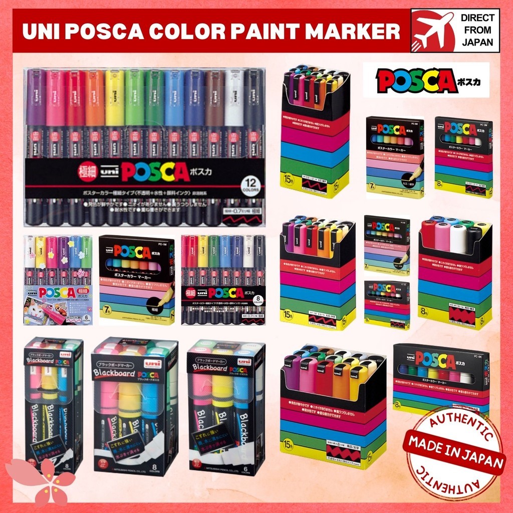 MITSUBISHI Uni POSCA Color Markers หลากหลายรูปแบบ Made In Japan ...