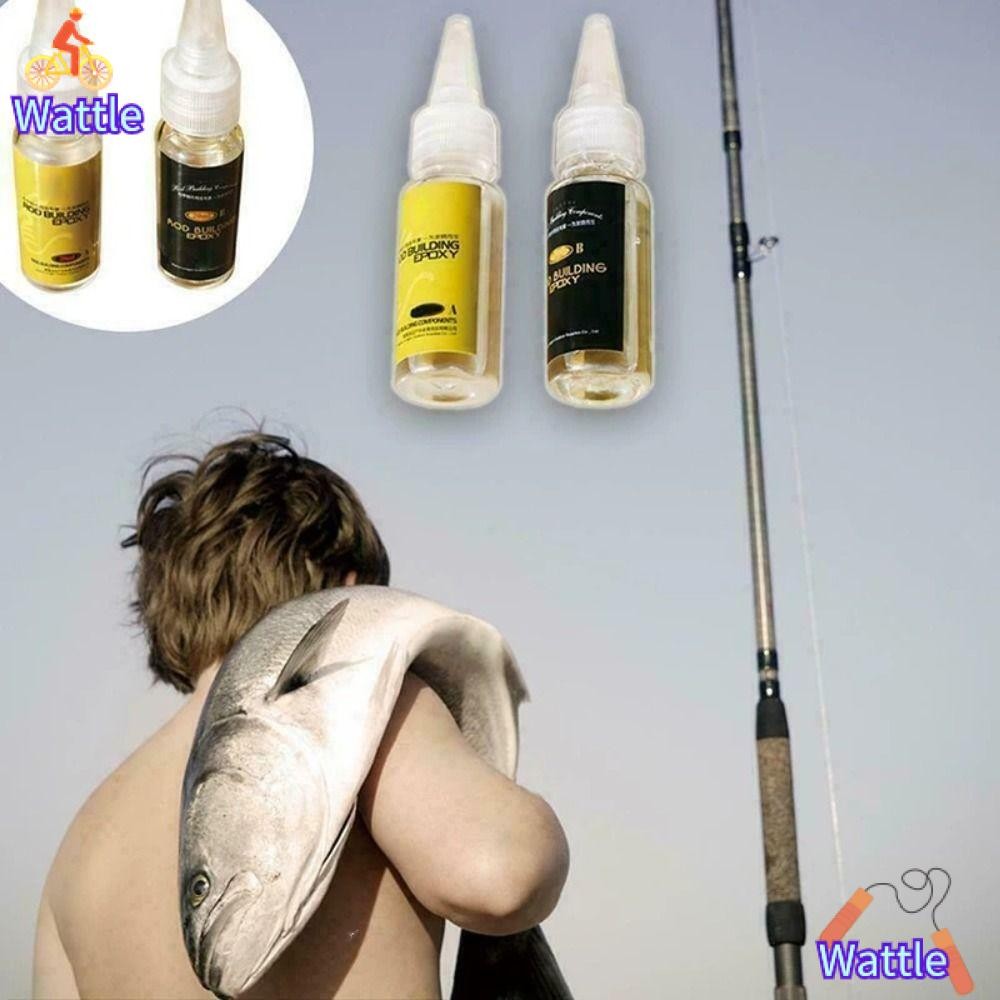 WATTLE 2 ชิ้นกาว AB, คันเบ็ดอุปกรณ์เสริมอีพ็อกซี่เรซิ่นตกปลา Rod กาว ...
