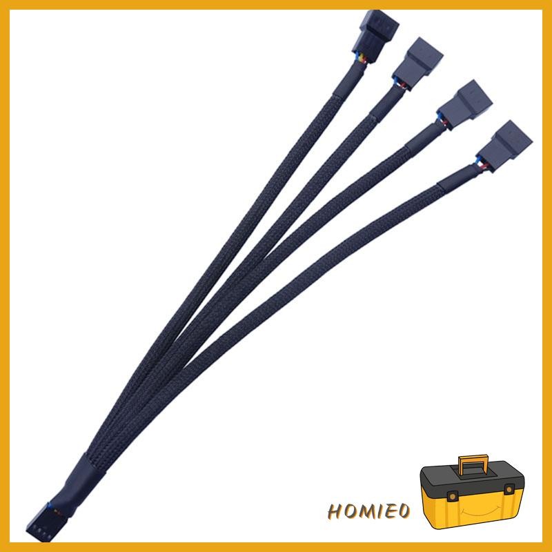 Homie 4PIN PWM แฟน Y Splitter Line คอมพิวเตอร์ PC พัดลมสายไฟ 27 ซม. 10 ...