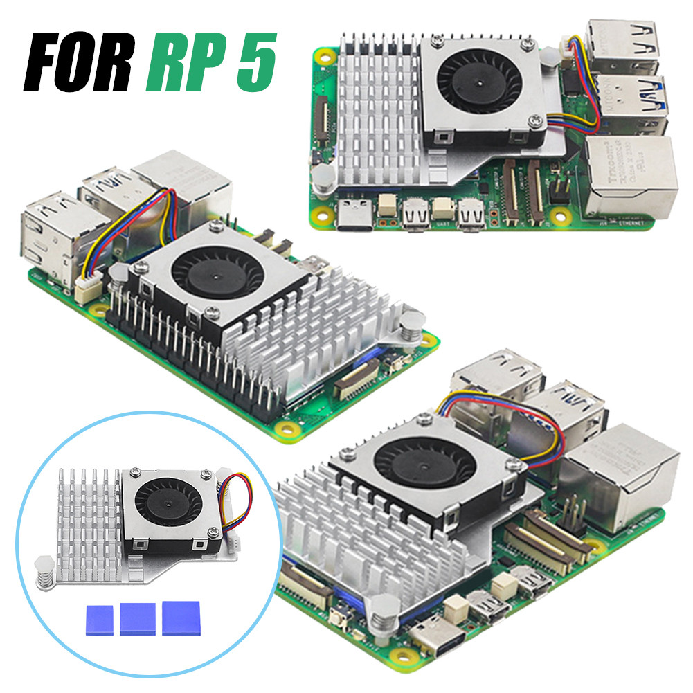 สําหรับ Raspberry Pi 5 Active Coolers พร้อมพัดลมระบายความร้อนปรับความ ...
