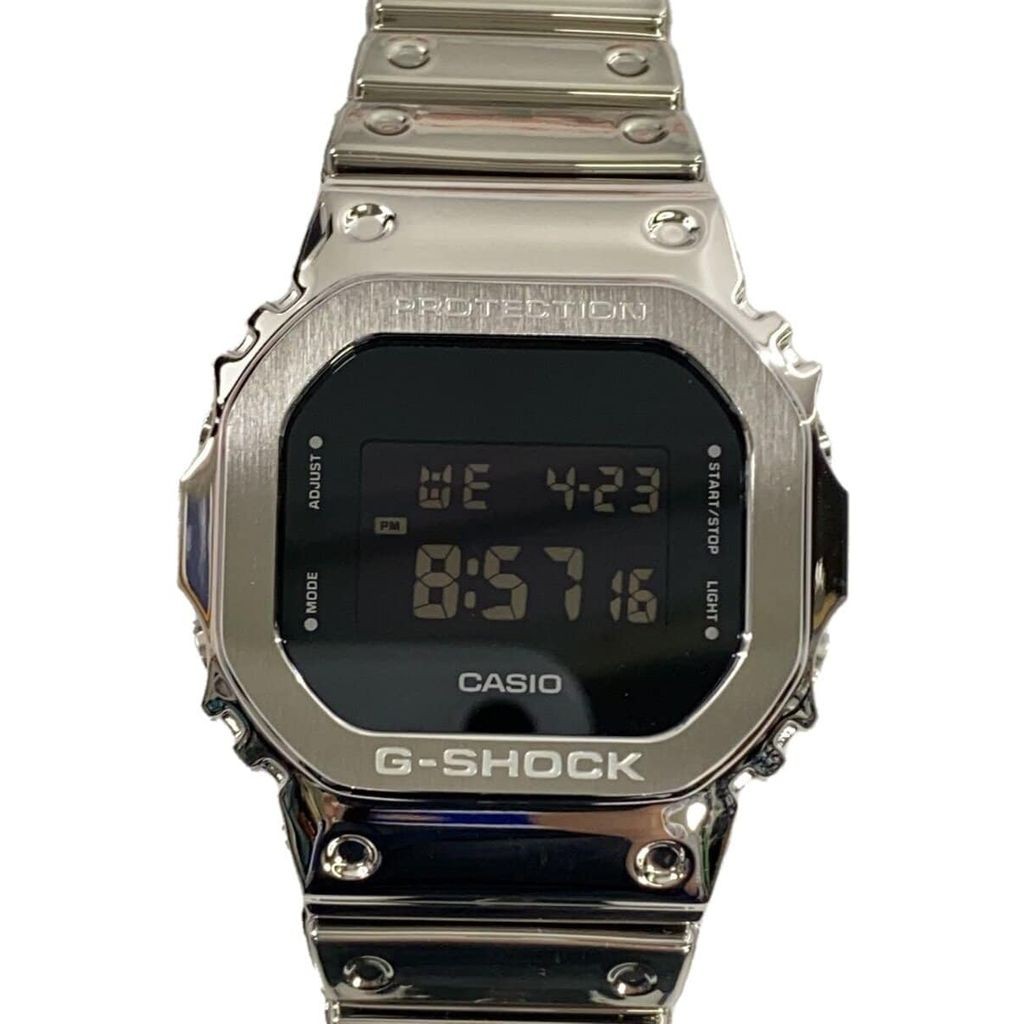 CASIO นาฬิกาผู้ชายนาฬิกาควอตซ์_G-SHOCK Digital Stainless Steel WHT SLV ...