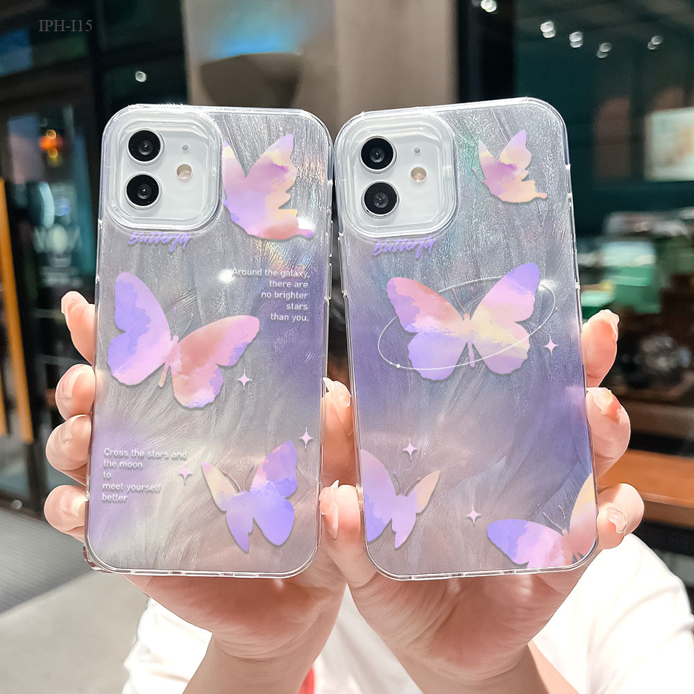 Custodia Ondulata A Forma Di Cuore D'amore Per IPhone 14 13 12 11 Pro Max XR XS X 7 8 Plus SE 2022 Cover Per Paraurti In Silicone Morbido A Farfalla - Foto 8