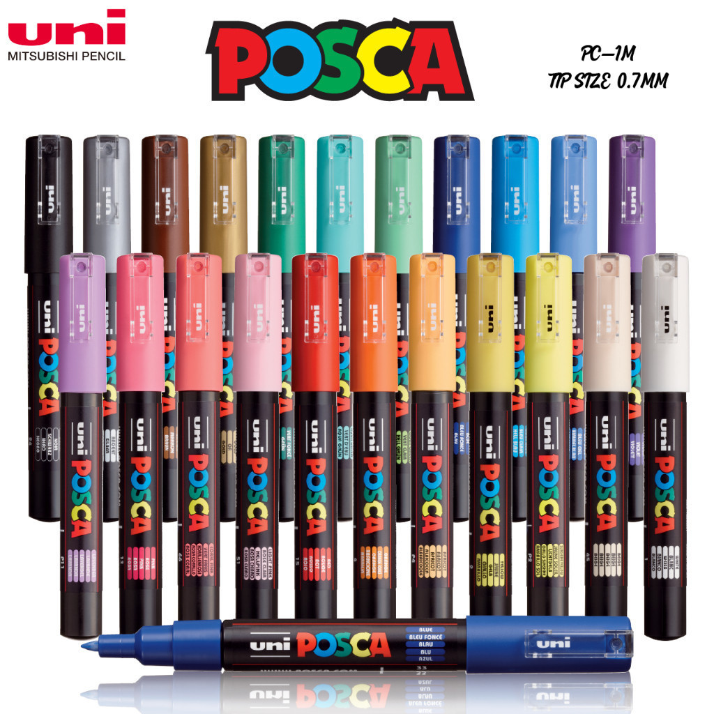 Posca ปากกามาร์กเกอร์สี 1M 0.7 มม.Fine Posca Markers ปากกาสีอะคริลิค ...