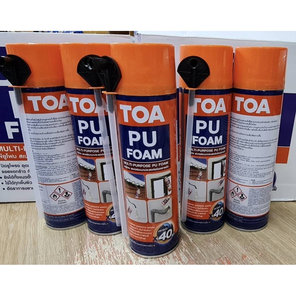 TOA สเปรย์ พียู โฟม ทีโอเอ ขนาด 750 มล. TOA PU foam Spray 750 ml ...