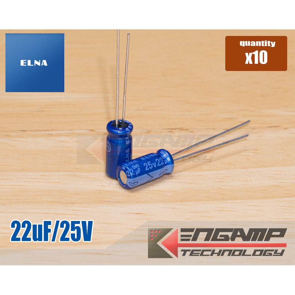 (10ตัว) [E-CAP] 22uF/25V 85 C ELNA RE3 5x11mm P=2mm | Shopee Thailand