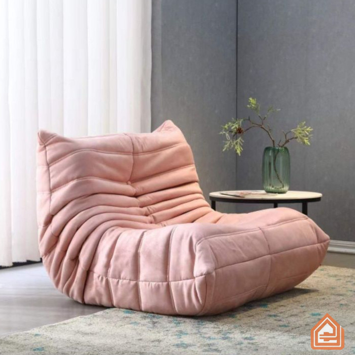 Nordic minimalist accent modern Korean velvet leather sofa chair ...