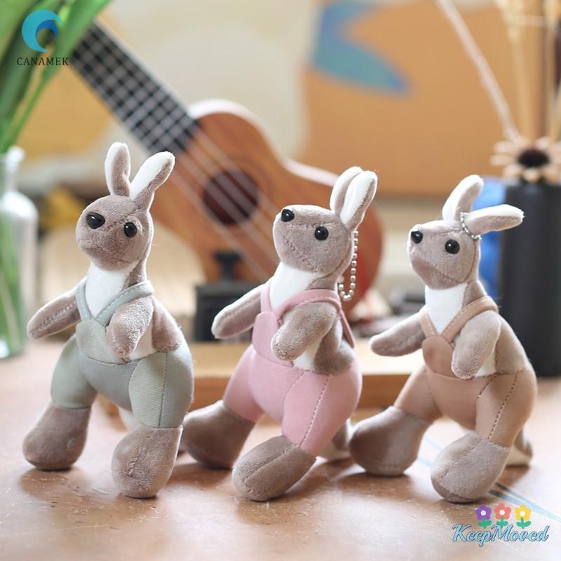 Keepmoving น่ารัก Kangaroo Plush Key แหวนสัตว์ออสเตรเลีย Kangaroo พวง ...