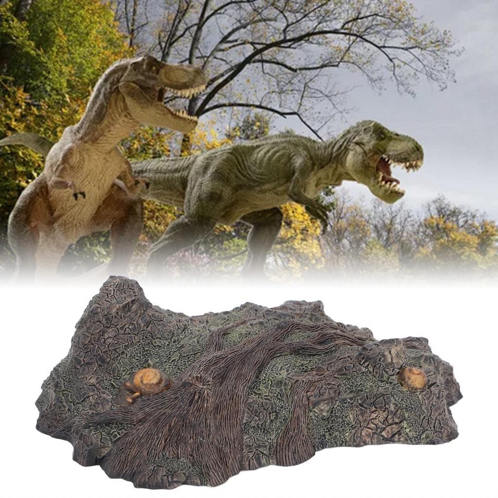 Dinosaur Model Base Rock Landscape จำลองที่สมจริงสำหรับโต๊ะทำงาน ...