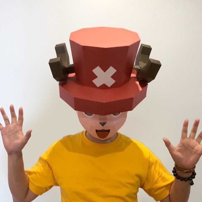 กระดาษสามมิติรุ่นคริสต์มาส One Piece Chopper ผู้ชายผู้หญิงหน้ากาก diy ...