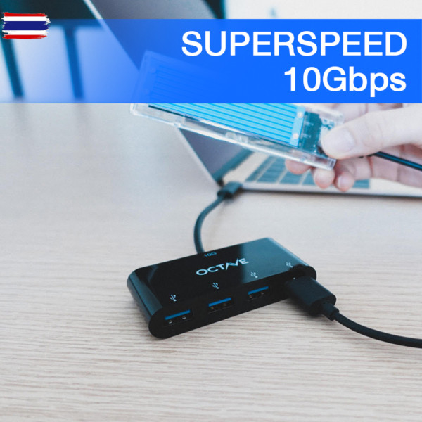 USB C 3.1 Hub : OCTAVE Type-C USB-C to USB-A 4 Port 10Gbps for macbook ...