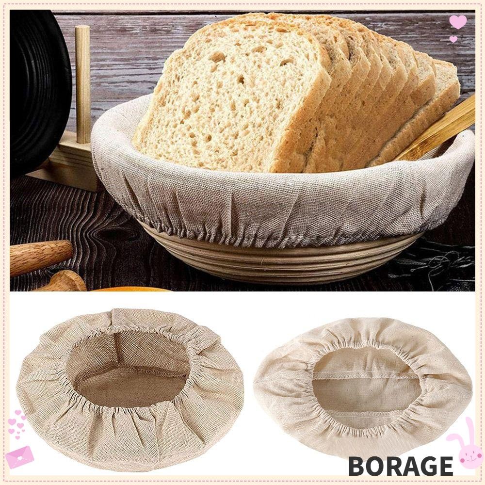 BORAG 2PCS ตะกร้าขนมปังผ้า Liner หมักบ้าน Handmade Sourdough ตะกร้า ...