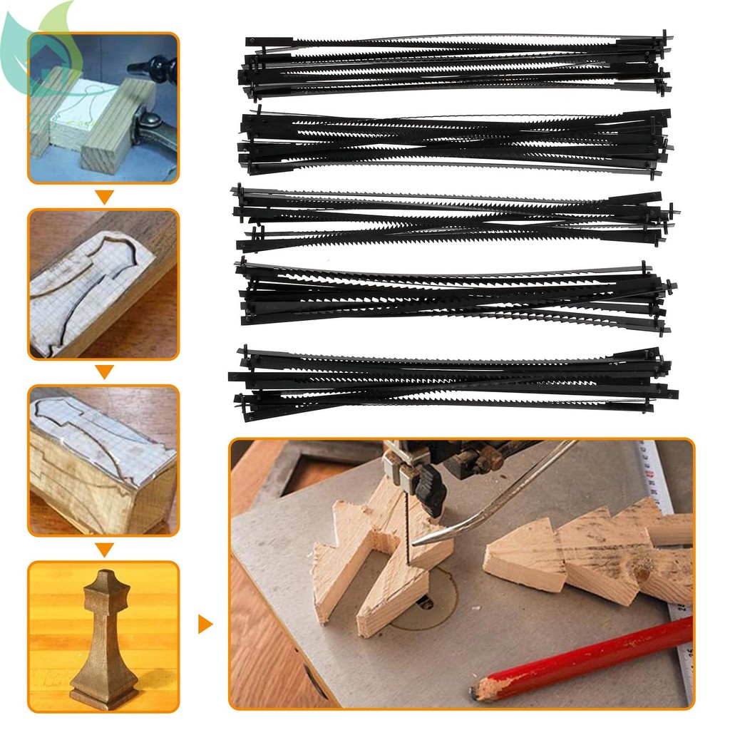 60 ชิ้น Scroll Saw Blade Pin End 5 นิ้วทนทานเหล็กคาร์บอน Scroll Saw ...