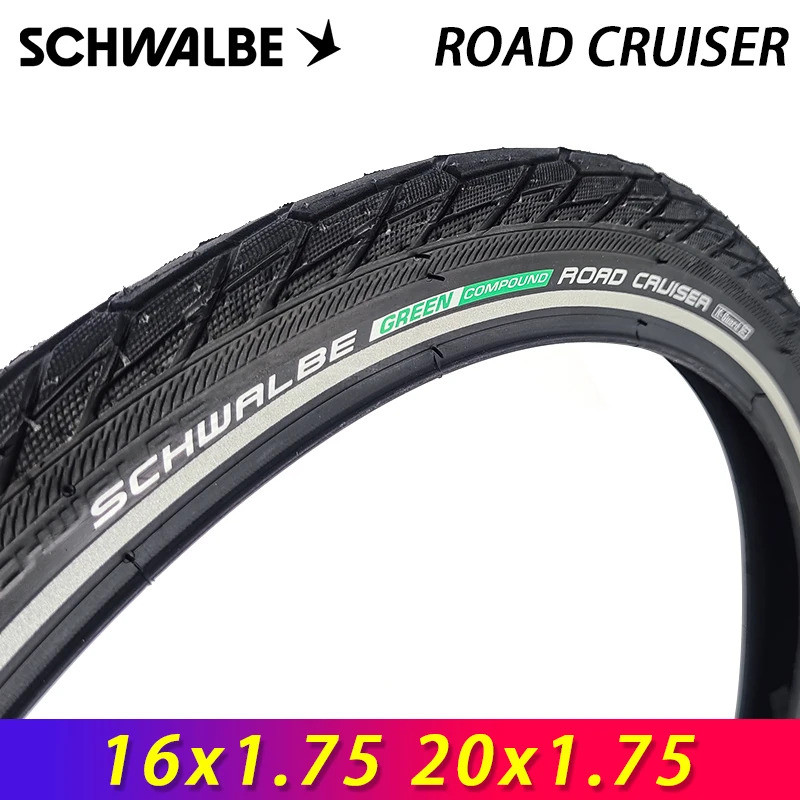 Schwalbe ROAD CRUISER PNEUMATICO BICI LISCIA 20x1,75 BIANCO