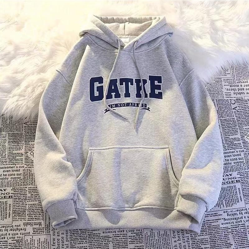 MNO.9 Hoodie M248 เสื้อฮู้ด สกรีนอก มีกระเป๋าล้วงด้านหน้า GATKE ผ้าสำลีหนานุ่ม เสื้อกันหนาว เสื้อแขนยาว ฮู้ด - 4