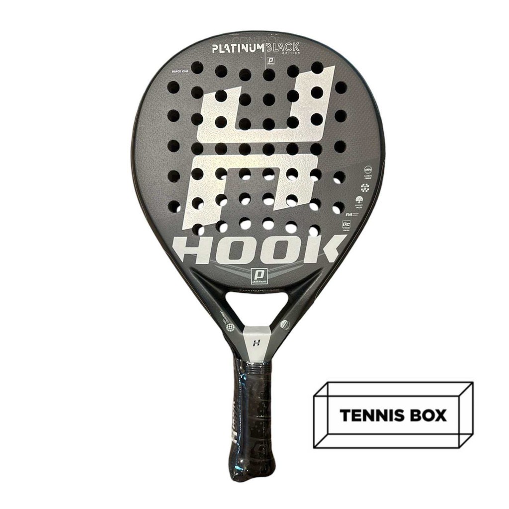 Padel racket ไม้พาเดล Hook Platinum control black ของแท้ พร้อมส่ง ...