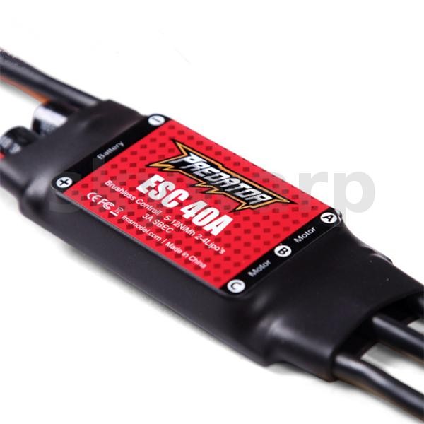 Fms Predator 40A ESC แบบไม่มีแปรงพร้อมสวิตช์ 3A BEC T XT60 ปลั๊กสําหรับ ...