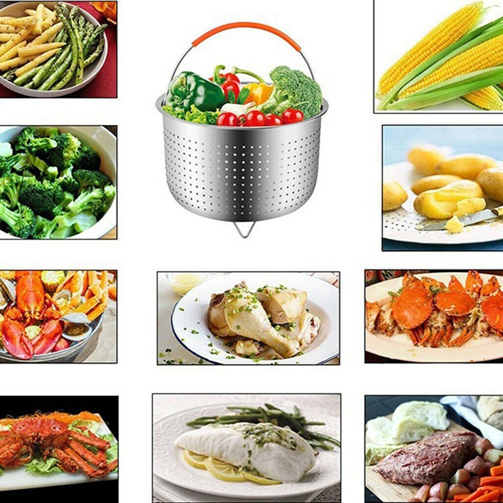 [LUSH] Steamer Insert Steamer Pot ตะกร้าสแตนเลส Steamer Rice Pressure ...