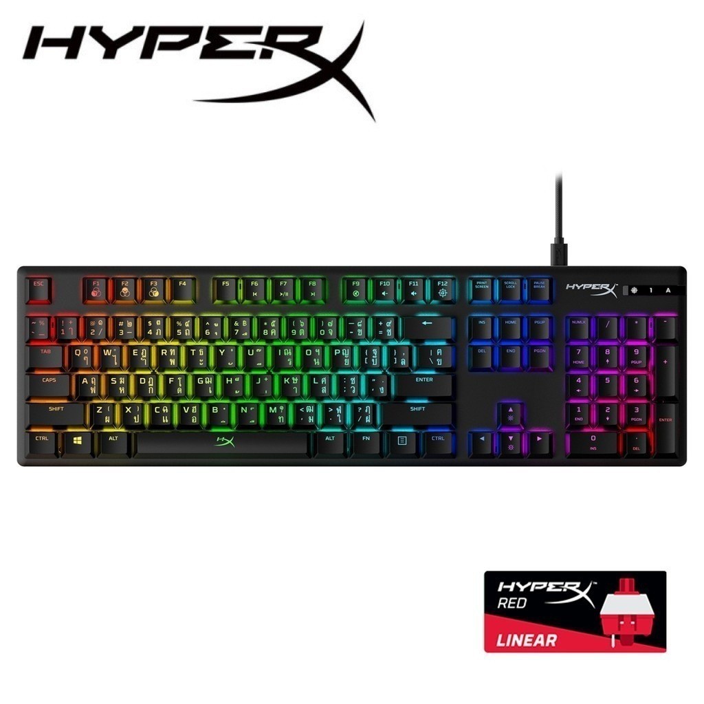 [TH Layout] HyperX Alloy Origins Mechanical Keyboard - Red สกรีนไทย/Eng ...