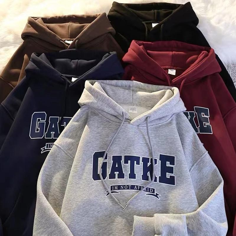 MNO.9 Hoodie M248 เสื้อฮู้ด สกรีนอก มีกระเป๋าล้วงด้านหน้า GATKE ผ้าสำลีหนานุ่ม เสื้อกันหนาว เสื้อแขนยาว ฮู้ด - 3