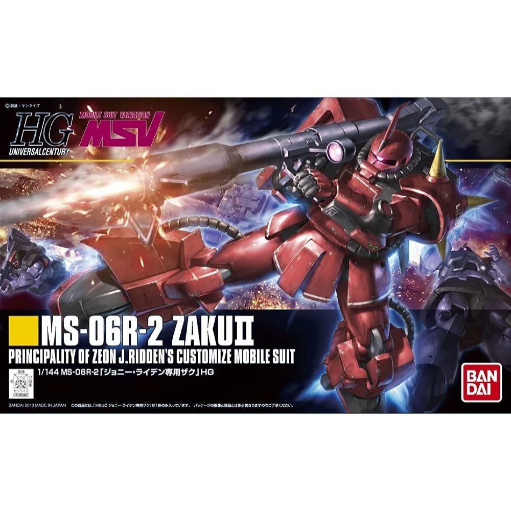 HGUC MSV MS-06R-2 Johnny Ridden Zaku โมเดลพลาสติกรหัสสีขนาด 1/144 ...