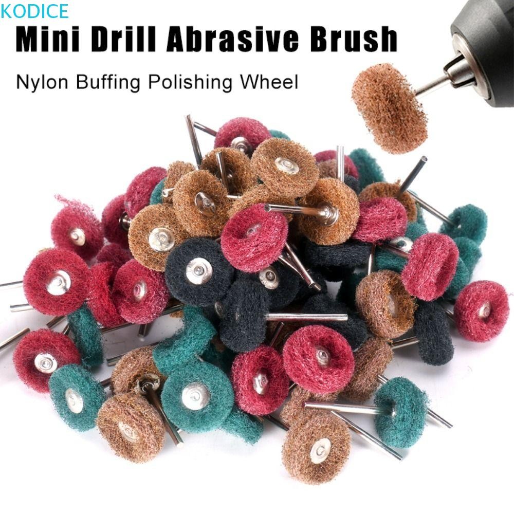 KODICE 10pcs ล้อขัด, Rust Remover Buffing เจาะแปรงขัด, Mini เส้นใยไนลอน ...