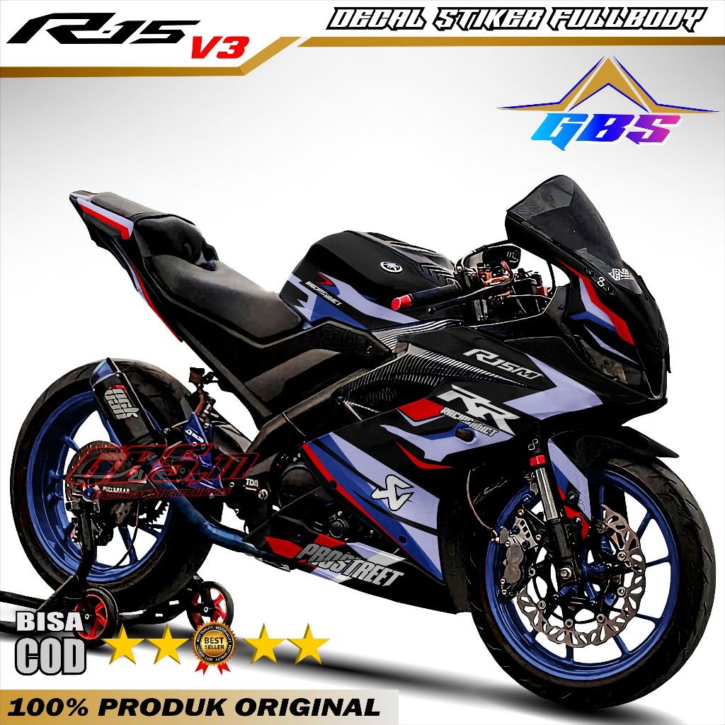 R15 V3 Decal R15 V3 Fullbody รถจักรยานยนต์ Decal สติกเกอร์ Fullbody สติ ...