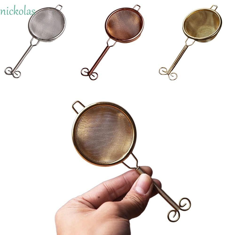 NICKOLAS Fine ตาข่ายกระชอน,ลวดสแตนเลสสั้น/ยาวกรองชา,ปฏิบัติ Rust-Proof ...