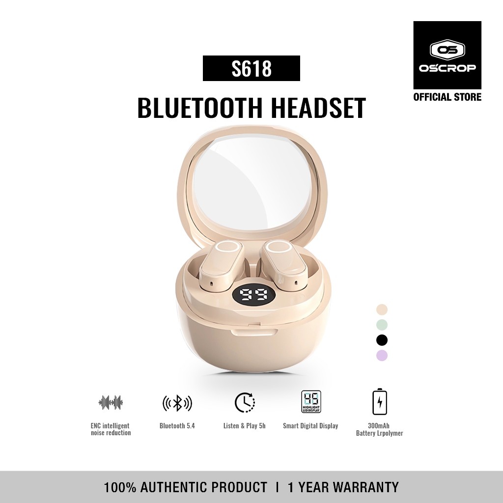 XLB-TWS-S618 หูฟังบลูทูธไร้สาย รุ่น Bluetooth 5.4 True Wireless ...
