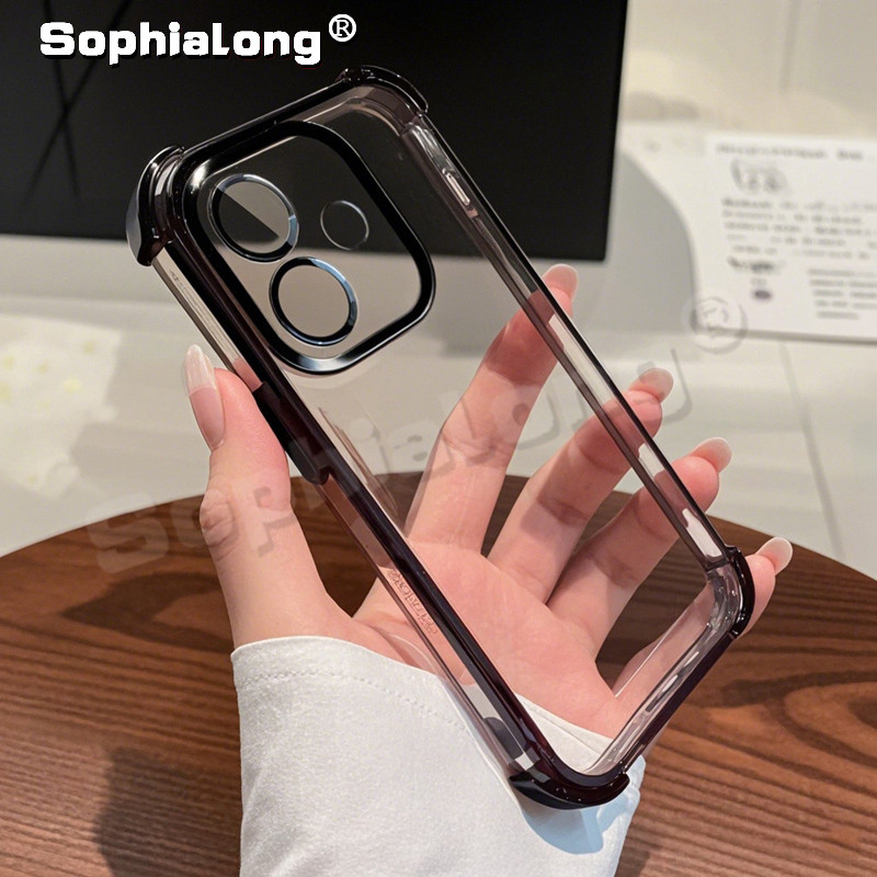 Soft Clear Electroplated Casing สําหรับ Realme Note 50 60 60X C53 C51 ...