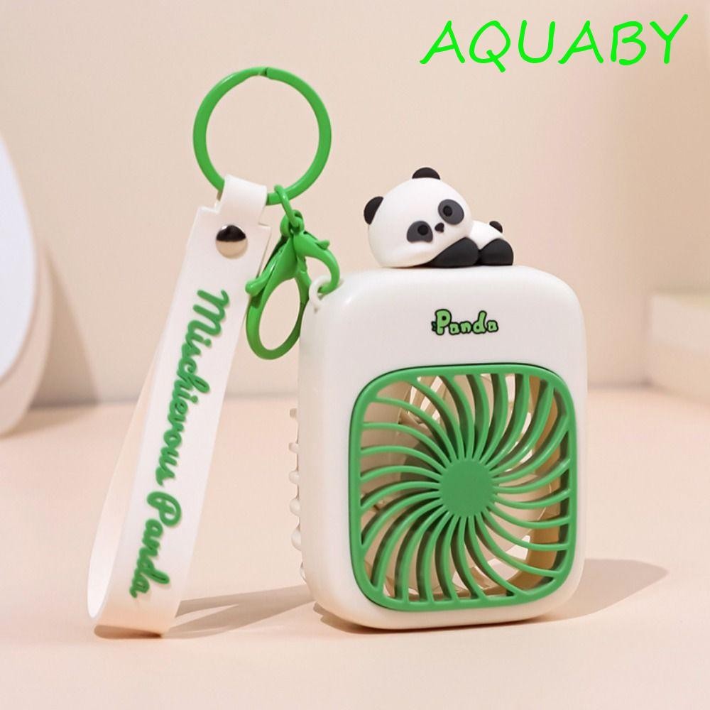 AQUABY Panda Mini Fan,แบบพกพา USB ชาร์จพัดลมเด็ก,ทนทานพร้อมพวงกุญแจ ...